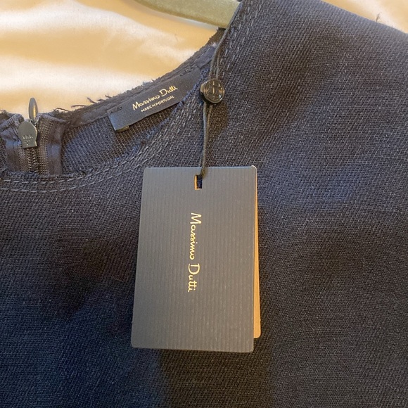 {Massimo Dutti} Denim-Effect Midi Dress - Picture 12 of 12